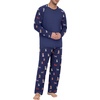 image:imageMens Pajamas Set Shirt and Pants Relaxed Fit Soft Fall Loungewear SleepwearFp Blue Christmas Dog
