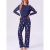 image:imageMens Pajamas Set Shirt and Pants Relaxed Fit Soft Fall Loungewear SleepwearFp Blue Christmas Dog