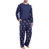 image:imageMens Pajamas Set Shirt and Pants Relaxed Fit Soft Fall Loungewear SleepwearFp Blue Christmas Dog