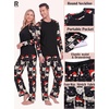 image:imageMens Pajamas Set Shirt and Pants Relaxed Fit Soft Fall Loungewear SleepwearFp White Red Hat Cat