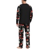 image:imageMens Pajamas Set Shirt and Pants Relaxed Fit Soft Fall Loungewear SleepwearFp White Red Hat Cat
