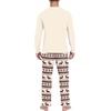 image:imageMens Pajama Set Long Sleeve Shirts and Pants Soft Comfy Pjs Print SleepwearBeige Reindeer