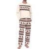 image:imageMens Pajama Set Long Sleeve Shirts and Pants Soft Comfy Pjs Print SleepwearBeige Reindeer