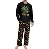 image:imageMens Pajama Set Long Sleeve Shirts and Pants Soft Comfy Pjs Print SleepwearBlack Lantern