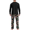 image:imageMens Pajama Set Long Sleeve Shirts and Pants Soft Comfy Pjs Print SleepwearBlack Santa Claus