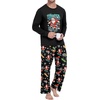image:imageMens Pajama Set Long Sleeve Shirts and Pants Soft Comfy Pjs Print SleepwearBlack Santa Claus