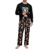 image:imageMens Pajama Set Long Sleeve Shirts and Pants Soft Comfy Pjs Print SleepwearBlack Santa Claus