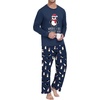 image:imageMens Pajama Set Long Sleeve Shirts and Pants Soft Comfy Pjs Print SleepwearDark Blue Penguin