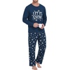 image:imageMens Pajama Set Long Sleeve Shirts and Pants Soft Comfy Pjs Print SleepwearDark Blue Snowflake