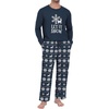 image:imageMens Pajama Set Long Sleeve Shirts and Pants Soft Comfy Pjs Print SleepwearNavy Snowflake Elk