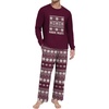 image:imageMens Pajama Set Long Sleeve Shirts and Pants Soft Comfy Pjs Print SleepwearRed Diamond Pattern