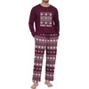 image:imageMens Pajama Set Long Sleeve Shirts and Pants Soft Comfy Pjs Print SleepwearRed Diamond Pattern