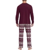 image:imageMens Pajama Set Long Sleeve Shirts and Pants Soft Comfy Pjs Print SleepwearRed Diamond Pattern