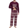 image:imageMens Pajama Set Long Sleeve Shirts and Pants Soft Comfy Pjs Print SleepwearRed Diamond Pattern