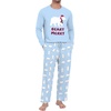 image:imageMens Pajama Set Long Sleeve Shirts and Pants Soft Comfy Pjs Print SleepwearSky Blue Bear