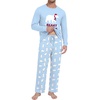 image:imageMens Pajama Set Long Sleeve Shirts and Pants Soft Comfy Pjs Print SleepwearSky Blue Bear