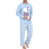 image:imageMens Pajama Set Long Sleeve Shirts and Pants Soft Comfy Pjs Print SleepwearSky Blue Bear