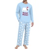 image:imageMens Pajama Set Long Sleeve Shirts and Pants Soft Comfy Pjs Print SleepwearSky Blue Bear