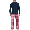 image:imageMens Pajama Set Long Sleeve Shirts and Pants Soft Comfy Pjs Print SleepwearSnowflake Letter