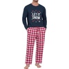 image:imageMens Pajama Set Long Sleeve Shirts and Pants Soft Comfy Pjs Print SleepwearSnowflake Letter