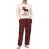 image:imageMens Pajama Set Long Sleeve Shirts and Pants Soft Comfy Pjs Print SleepwearStriped Reindeer