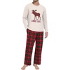 image:imageMens Pajama Set Long Sleeve Shirts and Pants Soft Comfy Pjs Print SleepwearStriped Reindeer