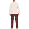 image:imageMens Pajama Set Long Sleeve Shirts and Pants Soft Comfy Pjs Print SleepwearStriped Reindeer