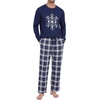 image:imageMens Pajama Set Long Sleeve Shirts and Pants Soft Comfy Pjs Print SleepwearStriped Snowflake