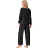 image:imagePrinStory Pajamas for Women Set 2 Piece Compy Fall PjsBlack