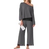 image:imagePrinStory Pajamas for Women Set 2 Piece Compy Fall PjsDark Gray