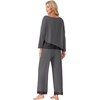 image:imagePrinStory Pajamas for Women Set 2 Piece Compy Fall PjsDark Gray