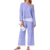 image:imagePrinStory Pajamas for Women Set 2 Piece Compy Fall PjsSpeckled Blue