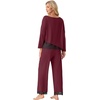 image:imagePrinStory Pajamas for Women Set 2 Piece Compy Fall PjsWine Red