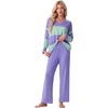 image:imagePrinStory Pajamas for Women Set Striped Pjs Set with PocketsFplight Green Pl Sp