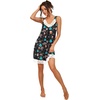 image:imagePrinStory Womens Nightgown Vneck Chemise Sleepwear Lace Nightwear Soft Lingerie for WomenBlack Christmas Tree