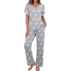 image:imagePrinStory Womens Short Sleeve Pajamas Lace Pjs SetFppink Star