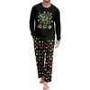 image:imageMens Pajama Set Long Sleeve Shirts and Pants Soft Comfy Pjs Print SleepwearBlack Lantern