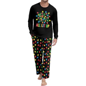 image:imageMens Pajama Set Long Sleeve Shirts and Pants Soft Comfy Pjs Print SleepwearBlack Lantern