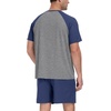 image:imageMens Pajamas Set Short Sleeve Raglan Shirts and Shorts Lounge Sleepwear00 Navy Blue