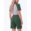 image:imageMens Pajamas Set Short Sleeve Raglan Shirts and Shorts Lounge Sleepwear02green