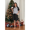 image:imageMens Pajamas Set Short Sleeve Raglan Shirts and Shorts Lounge Sleepwear05black