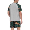 image:imageMens Pajamas Set Short Sleeve Raglan Shirts and Shorts Lounge Sleepwear41black Panther