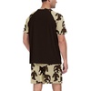 image:imageMens Pajamas Set Short Sleeve Raglan Shirts and Shorts Lounge Sleepwear50khaki Ape Man