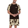 image:imageMens Pajamas Set Short Sleeve Raglan Shirts and Shorts Lounge Sleepwear50khaki Ape Man
