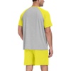 image:imageMens Pajamas Set Short Sleeve Raglan Shirts and Shorts Lounge Sleepwear59fluorescent Yellow