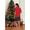 image:imageMens Pajamas Set Short Sleeve Raglan Shirts and Shorts Lounge SleepwearBlack Lantern