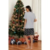 image:imageMens Pajamas Set Short Sleeve Raglan Shirts and Shorts Lounge SleepwearBlack Star Moon