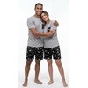 image:imageMens Pajamas Set Short Sleeve Raglan Shirts and Shorts Lounge SleepwearBlack Star Moon