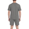 image:imageMens Pajamas Set Short Sleeve Raglan Shirts and Shorts Lounge SleepwearDark Gray