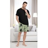 image:imageMens Pajamas Set Short Sleeve Raglan Shirts and Shorts Lounge SleepwearFp Apricot Ape Man
